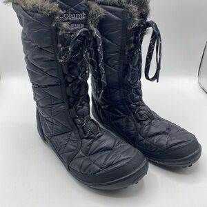 Columbia Black Quilted Winter Boots